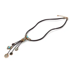Clearance The Met Store Turkmen Leather Statement Necklace