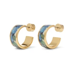 Online The Met Store Van Gogh Irises Enamel Hoop Earrings