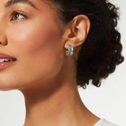 Online The Met Store Van Gogh Irises Enamel Hoop Earrings