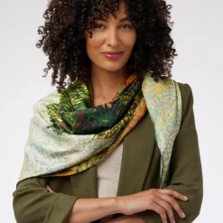 Best The Met Store Van Gogh Stylized Nature Double-Sided Square Silk Scarf