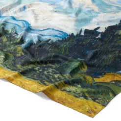 Outlet The Met Store Van Gogh Wheat Field with Cypresses Oversize Oblong Silk Scarf