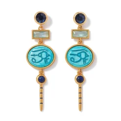 New The Met Store Wedjat Eye Scarab Drop Earrings