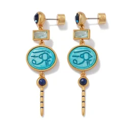 New The Met Store Wedjat Eye Scarab Drop Earrings