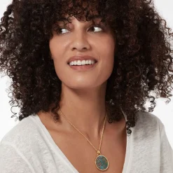Outlet The Met Store William Morris Blackthorn Enamel Pendant Necklace