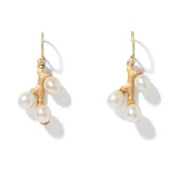 The Met Store Willow Catkins Pearl Bib Necklace and Drop Earrings Set