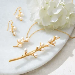 Clearance The Met Store Willow Catkins Pearl Brooch