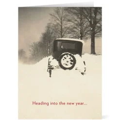 Online The Met Store Winter Scene with Vintage Auto Holiday Cards